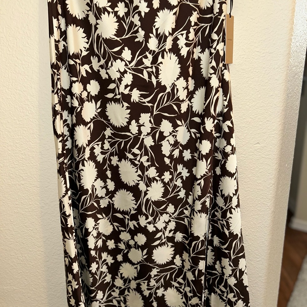 Floral Slit Midi Skirt